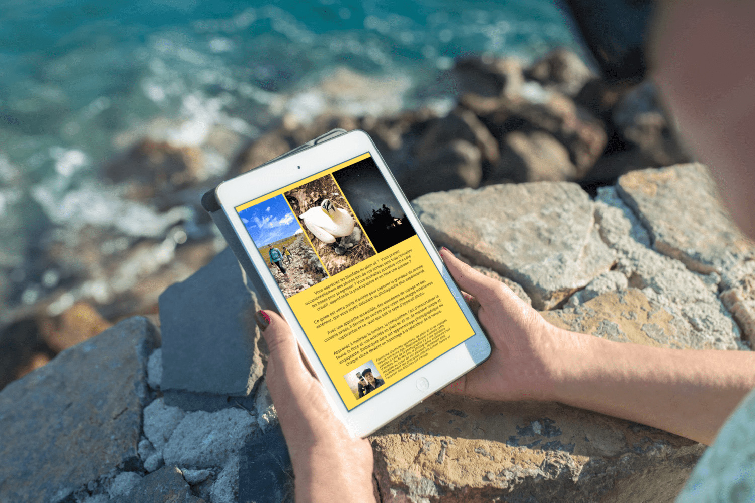 Le guide essentiel du photographe plein air — version numérique sur tablette